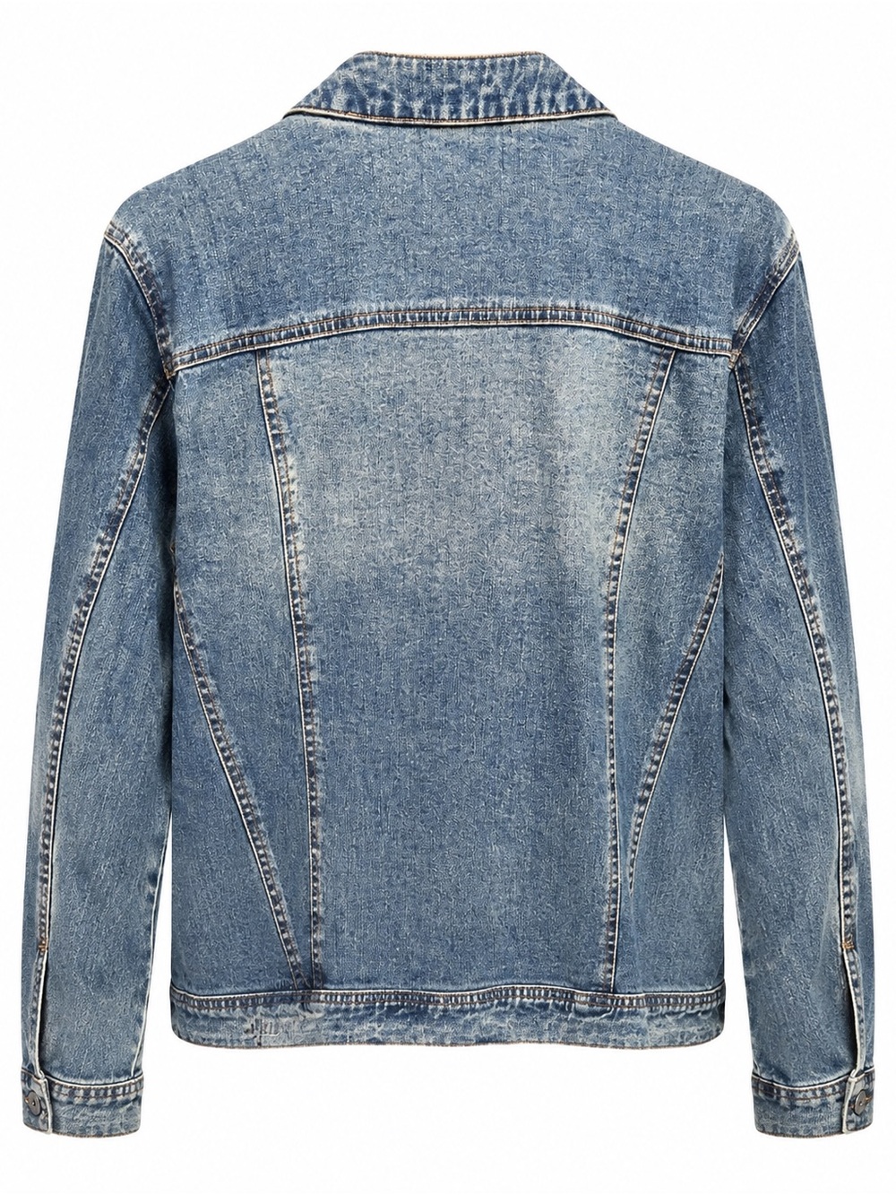 Berek Blue Denim Jacket with Coral, Red and Cream Gem Trim Layered Cottagecore - Picture 7 of 12
